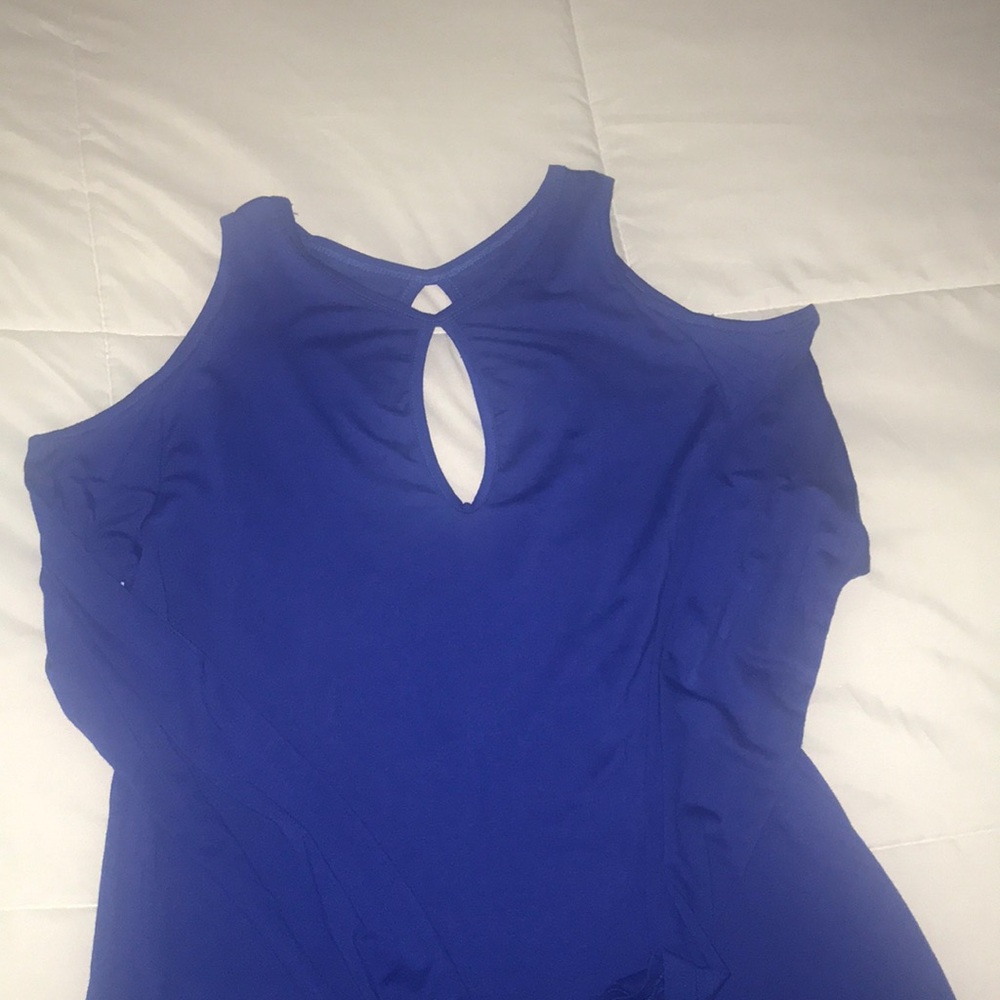 Navy blue off shoulder top